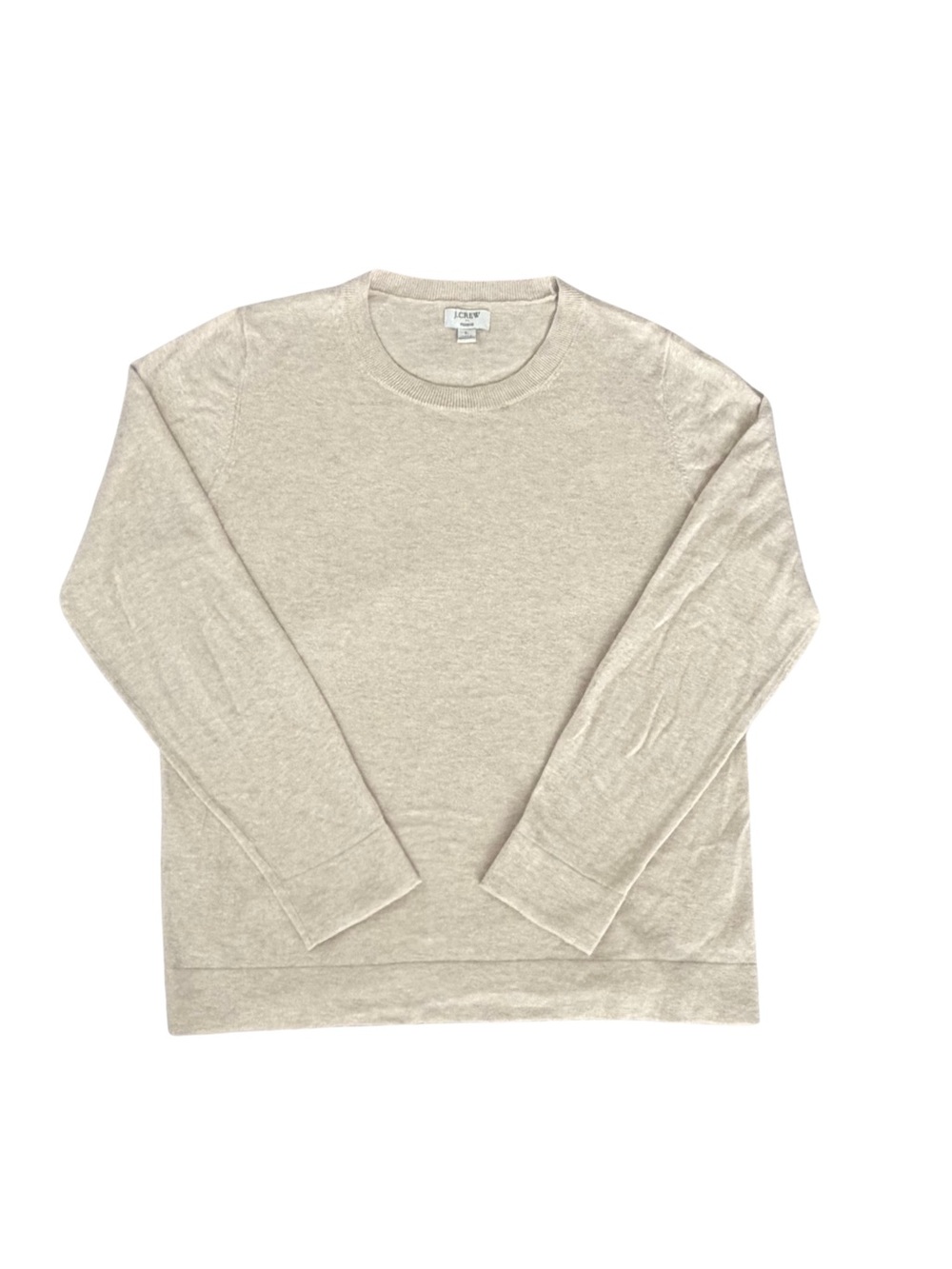 J. Crew Women's Crewneck Sweater in Light Beige Size L